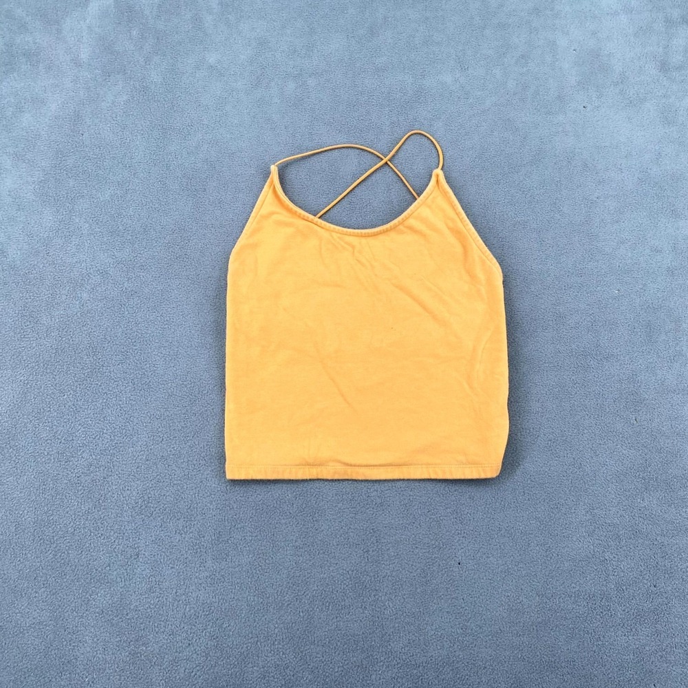 American Eagle Outfitters Strappy Go Lucky Cropped Tank Top Womens Small Beige